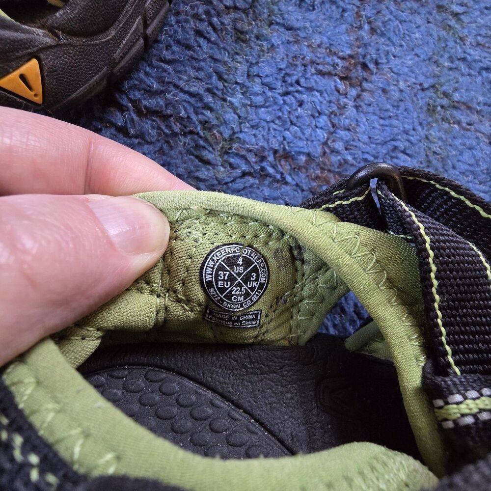 Keen Water Shoes Youth Boys Size 4 Green Black Sandals Outdoor Hiking - Picture 9 of 9